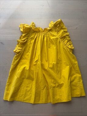 Brught Yellow Ruffle Sleeve Blouse
